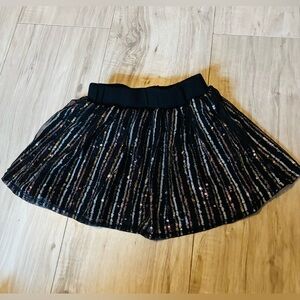 Art Class Black and Gold Sequin Mini Skirt